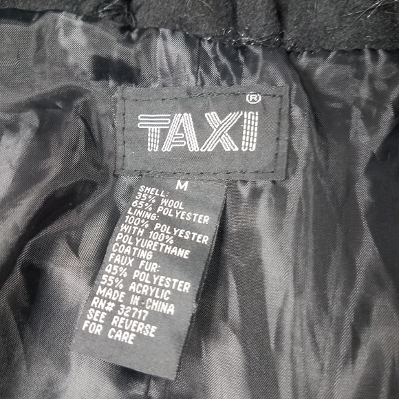 Black Wool Blend Faux Fur Jacket - Picture 10 of 12